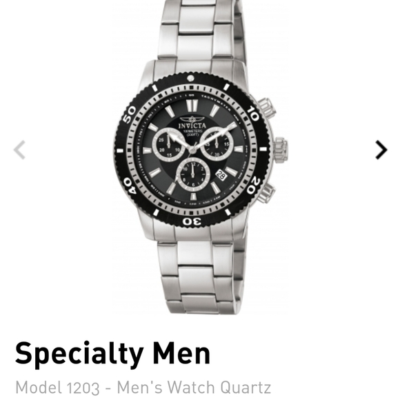 Invicta Specialty Watch Model 1203 - Picture 1 of 8